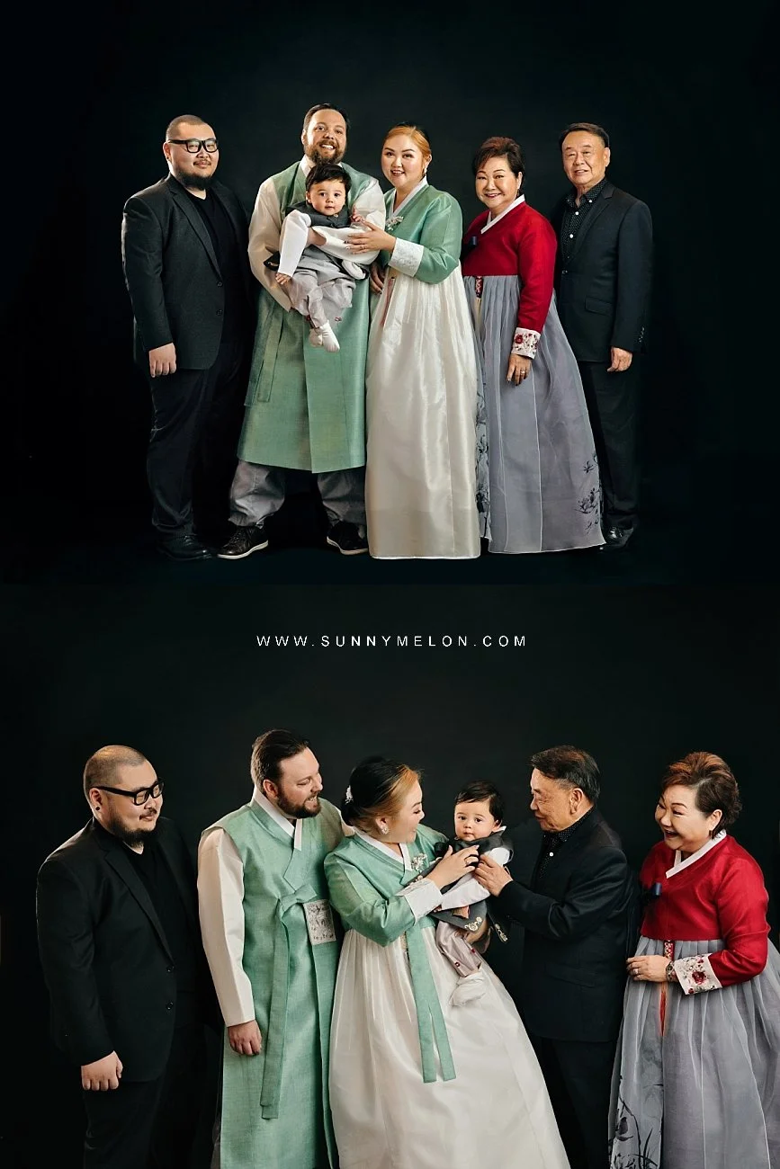 Heritage & High Fashion: A Hillsboro Family Photo Shoot Featuring Traditional Korean Hanbok