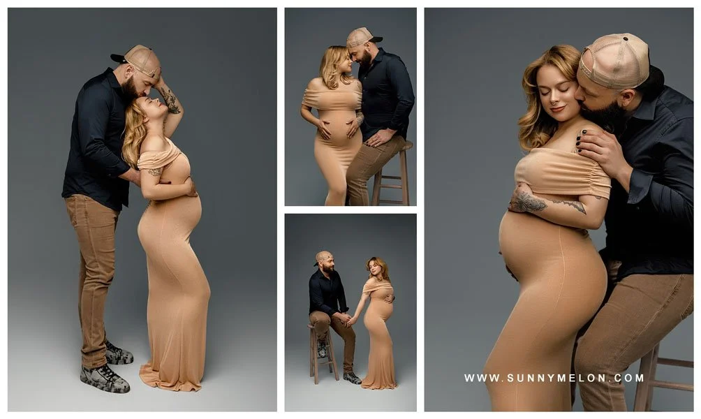 Modern Glamour Maternity Photography in Portland, Oregon – Studio Sessions